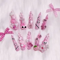 ♥現品♥ 量産型 地雷系 ネイルチップ