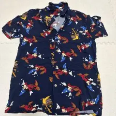 ミッキーマウス 半袖シャツ ネイビー