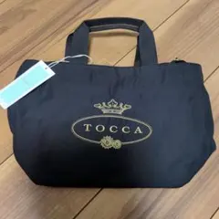 【新品未使用未開封】TOCCA トートバッグ ブラック ロゴ刺繍（値下げ不可）
