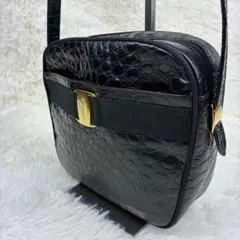 Salvatore Ferragamo ヴァラ クロコ型押し ショルダーバッグのサムネイル