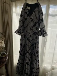 ペイズリー柄ロングワンピース　古着