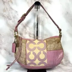 Coach One Shoulder Handbag Patchwork y2k
