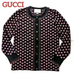 週末お値下げ‼️GUCCI♡大人気カーディガン美品♡ GUCCI】グッチ『レ ポム ハート カーディガン sizeM』665119 XKBYX