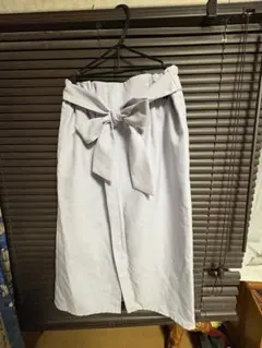 【美品】リボン付き 薄水色タイトスカート　ロペピクニック　サイズ36