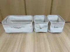 無印良品　ポリエステル麻　ソフトボックス