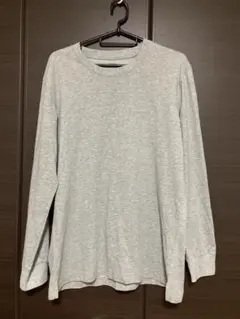 グレー 長袖カットソー クルーネックＬ