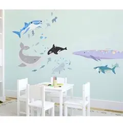 ウォールステッカー クジラの仲間たち 0098 ウォールシール