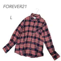 フォーエバートゥエンティーワン⭐︎長袖シャツ【L】チェック柄