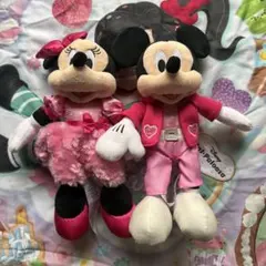 ミッキー・ミニー バレンタインぬいぐるみ セット