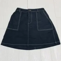 【美品】PUNYUS プニュズ フロントZIPミニスカート 黒