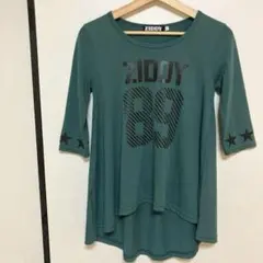 ZIDDY ジディー チュニック160cm グリーン 袖丈約35cm