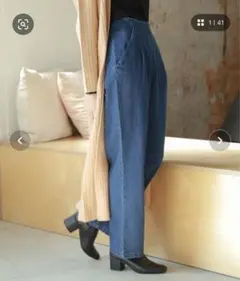 バレルフィットデニムパンツ