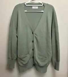 土日限定値下げ　スローブイエナ　Vネック　カーディガン　綿　グリーン