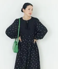 フリークスストア インド フロントキルト レーヨン フラワー マキシワンピース