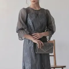 epic dayレースロングマーメイドドレス ビスチェ風 オケージョン M