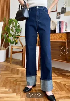 moment＋ ロールアップデニムパンツ