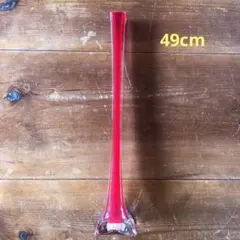 ガラス 花瓶 一輪挿し オブジェ 赤 イタリア？ ベネチアングラス？ ムラーノ？