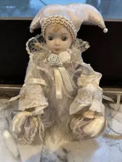 未使用　美品　サンキョー　White Clown ピエロ　ビスクドール箱付日本製 未使用 サンキョー White Clown ピエロ ビスクドール箱付日本製 - メルカリ