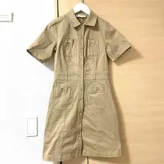 MICHAEL KORS 半袖 シャツワンピース ベージュ
