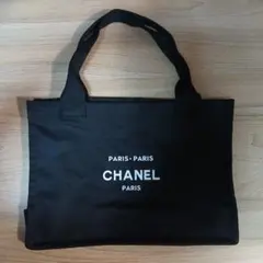 CHANEL ノベルティ 黒 キャンパス トートバッグ ブラック シャネル