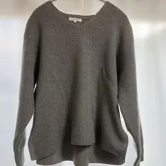 GLOBAL WORK リブニット Lサイズ グレージュ ゆったり 長袖