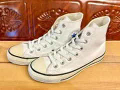 ★希少レア!コンバース オールスター 白 レザー ハイカット ビンテージ 263