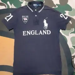 POLO ポロラルフローレン　ビッグポニーイングランド　刺繍ロゴ　国旗ポロシャツのサムネイル