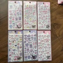 サンリオ 海外限定 正規品 3D立体シール ぷっくりシール 6枚セット