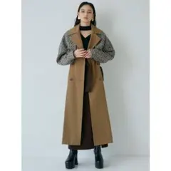 MURUA ツイードレイヤード3wayトレンチコート