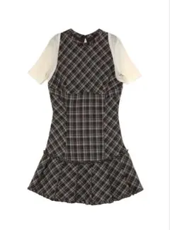 ANDMARY Lulu check set mini dress black - メルカリ