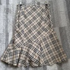 BURBERRY BLUE LABEL チェック柄 フレアスカート 38のサムネイル