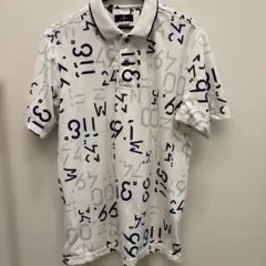 Munsingwear ポロシャツ 数字総柄 ホワイト
