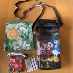 値下東京ディズニーランド　ポップコーンケース＆ポップコーンワゴン＆ミッキータオル