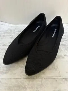 レディース　パンプス　黒　fuwaraku フワラク　22.5センチ
