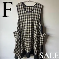 「即日発送」F union fashionチェック柄ノースリーブシャツワンピース