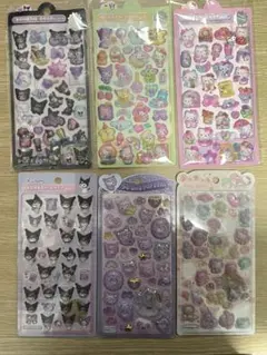 サンリオ　ボンボンドロップシール6枚セット