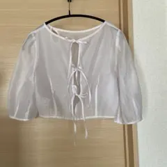 お値下げリリアンカラットシアーブラウスリボン付き