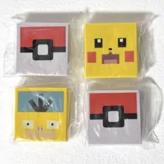 【4個セット】　ポケットモンスター　ポケモンクエスト　ポクセルボックス　消しゴム
