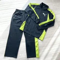 PUMA（プーマ）ジャージ 上下セット 黒×黄緑