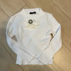 COMME CA ISM ホワイト 長袖カットソー 10A