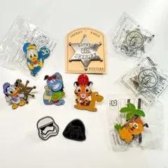 ディズニー　ピンバッジ & クリップ　10点セット