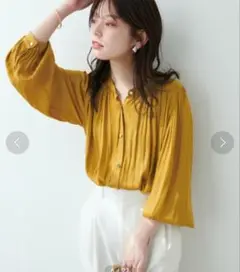 とろみブラウス 長袖