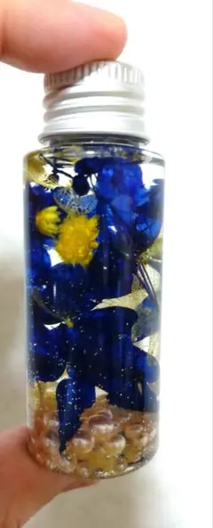 ハンドメイド ハーバリウム 青③