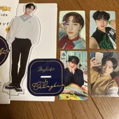 stray kidsチャンビン　ファミマアクスタ、トレカ、ステッカーセット