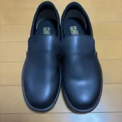 黒 スリッポンシューズ 合成皮革