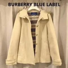【美品】 Burberry Blue labe ピーコート クリーム・アイボリー
