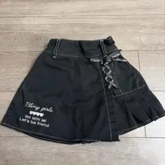 Bling girls ブラック プリーツ ハーフパンツ 140