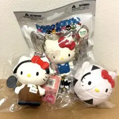 ハローキティ スクイーズ マスコット　ストラップ　セット　平成レトロ　サンリオ
