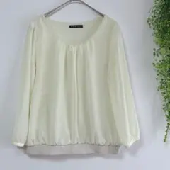 【シーディーエスベーシック】シフォンブラウス　イエロー系　M   長袖のサムネイル