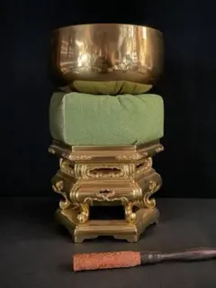 限定値下 おりん 中古 最高級 六角 裏金台 本金メッキ 岡崎市発送 5522